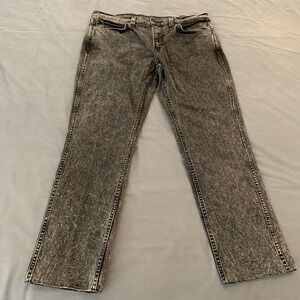 Levis 511 Jeans Mens 36x30 (34x27 fit) Gray Acid Wash Straight Stretch Y2K Look